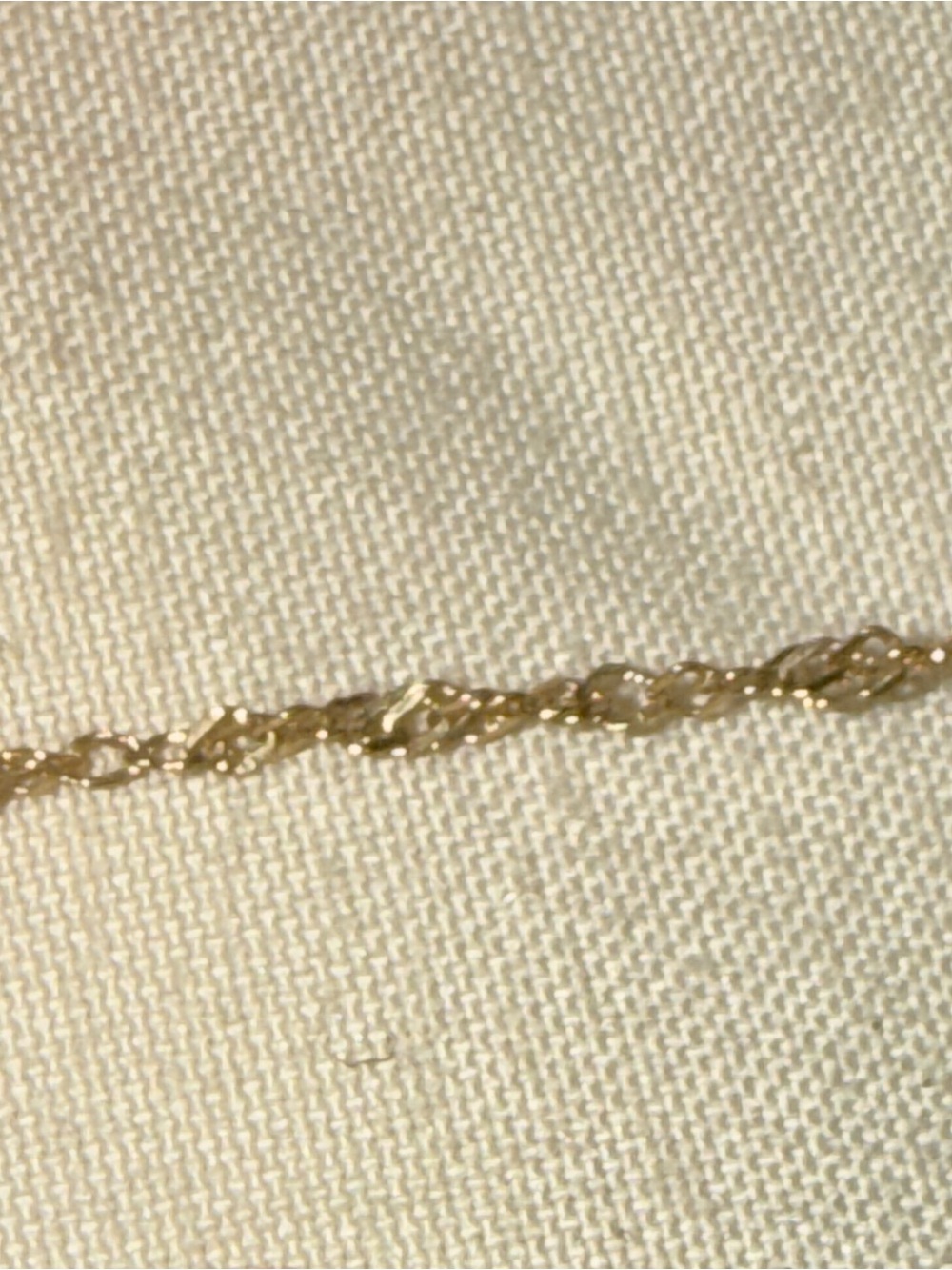 10k Gold Twisted Rope Anklet - B initial removable 9.5” - Picture 5 of 9